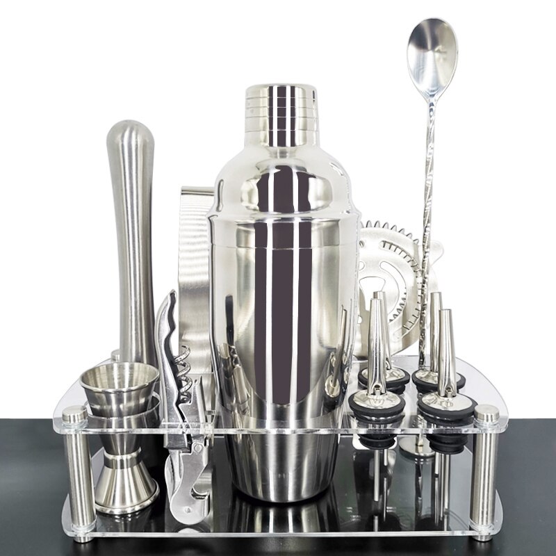 Stainless Steel 750/600ml Cocktail Shaker With Wine Rack Wine Shaker Mixer For Bar Party Tools Bar Accessories