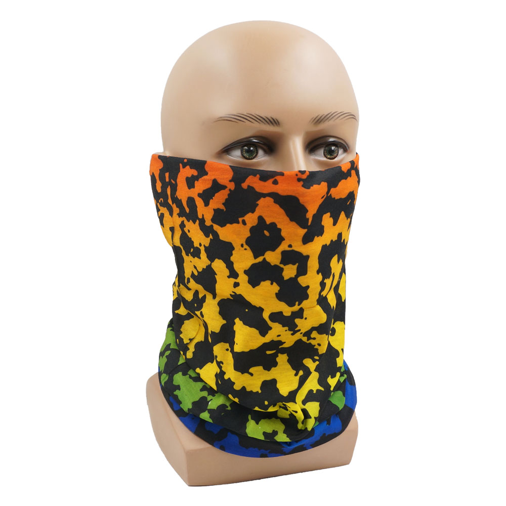 Pañuelo colorido estampado para mujer, pañuelos de verano para exteriores, bufanda protectora solar para ciclismo, protector facial a prueba de polvo, cubierta para el cuello, polaina