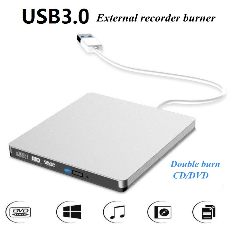 2 Colors DVD CD External Burner Reader USB 3.0 RW ... – Grandado