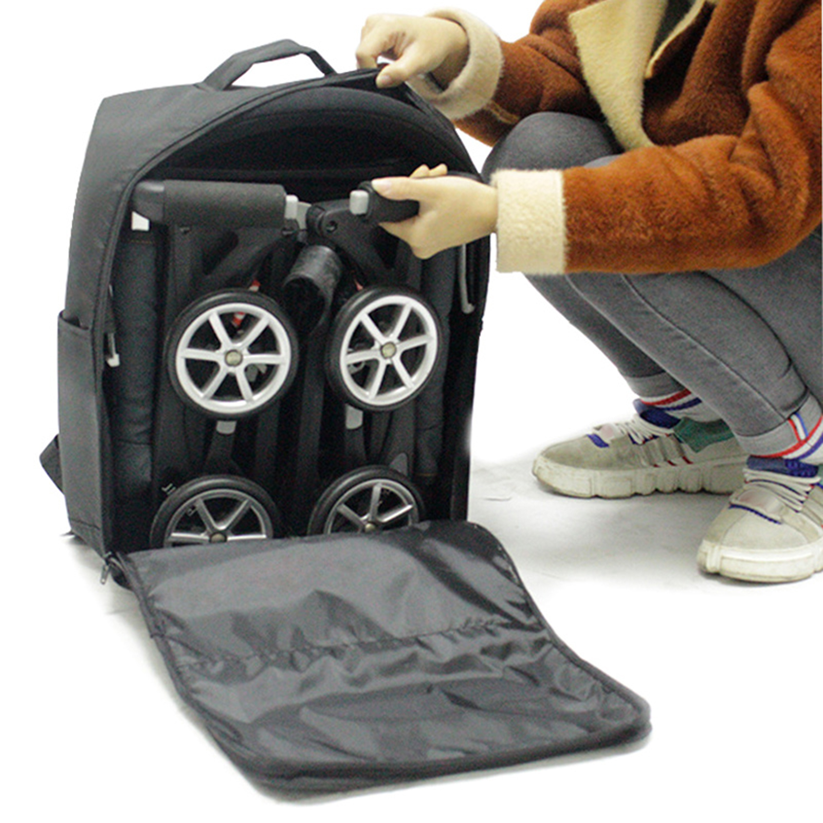Universal stroller organizer, stylish and functional diaper organizer for pockit 2s 3s