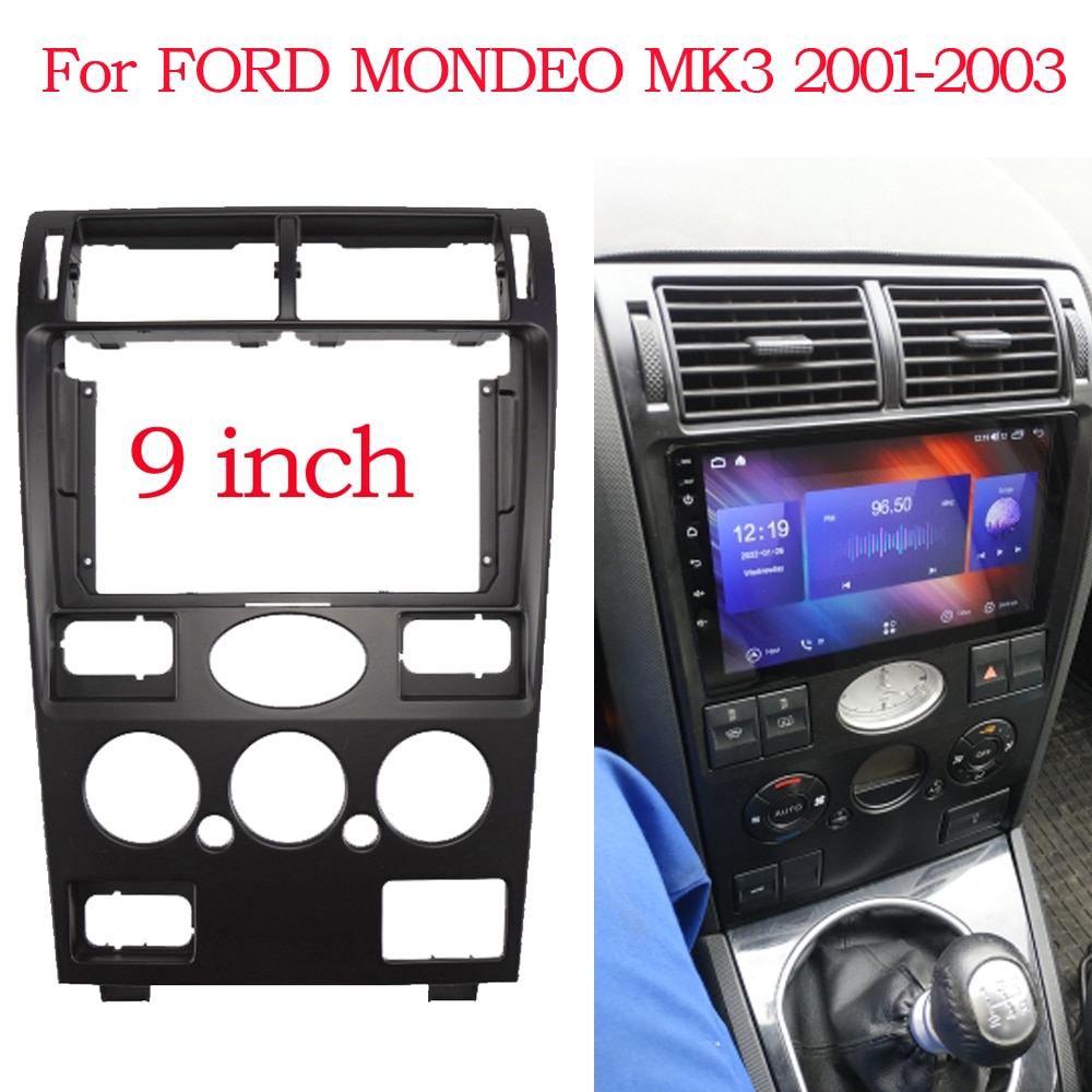 BYNCG 9 inch Fasxia Car Audio Frame Car Radio Fascia,gps navigation fascia panel is suitable 2000-2003 FORD MONDEO SEDAN