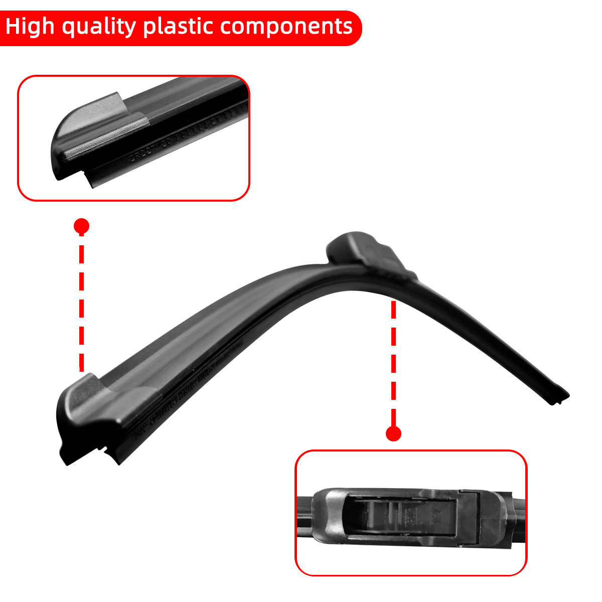 Escobillas de limpiaparabrisas de coche tipo U, limpiaparabrisas universales de goma suave sin marco, 14 "16" 18 "19" 20 "21" 22 "24" 26"