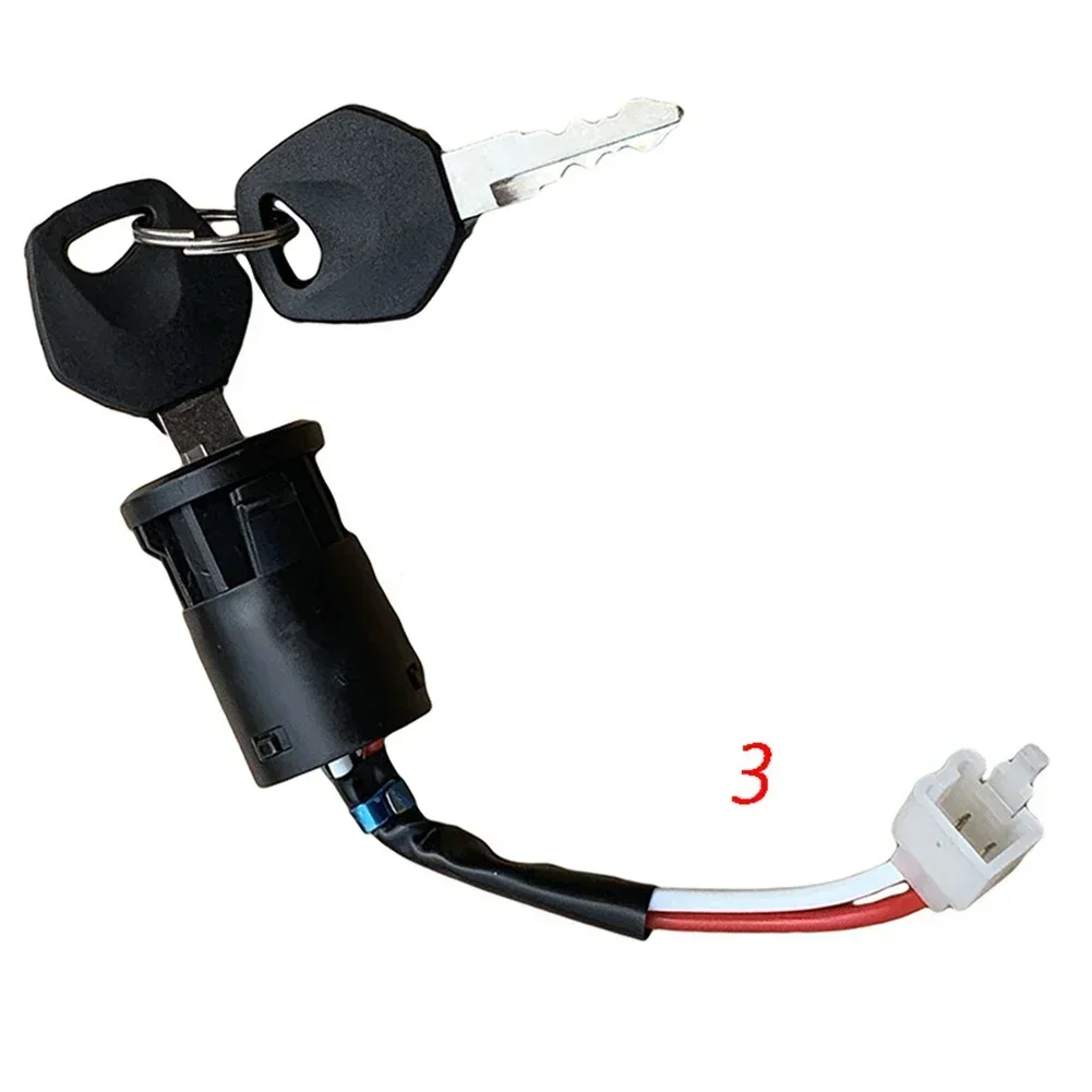 1PC enfants voiture électrique interrupteur d'alimentation pour enfants voiture électrique monter sur jouet voiture clé interrupteur alimentation clé démarrage interrupteur avec clé: Orange