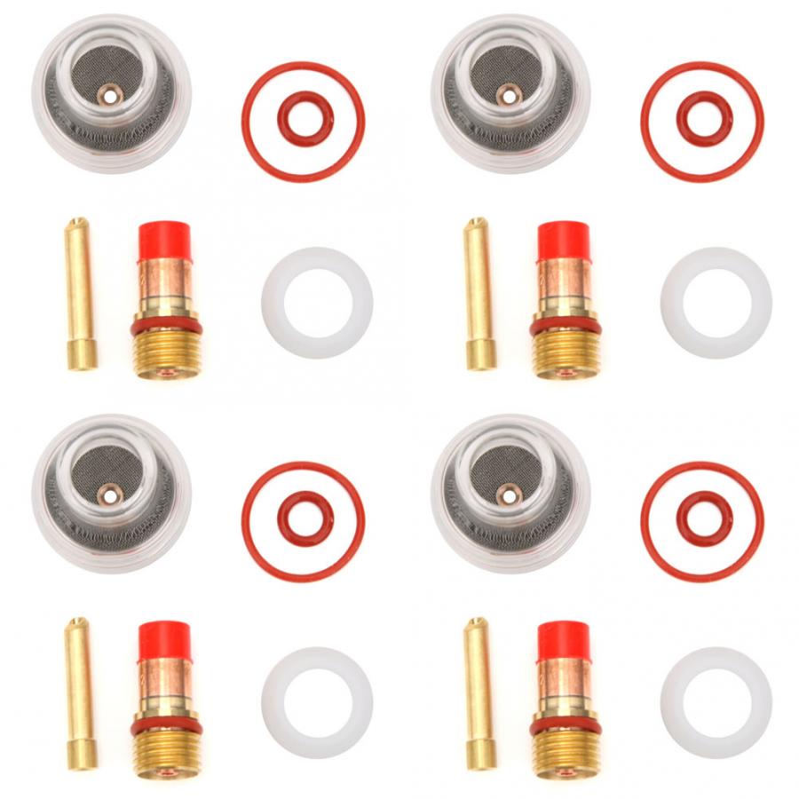 Kit de torche de soudage WP, accessoires, lentille à gaz, pince en cuivre, tasse en verre Transparent pour soudage à l'arc à l'argon 18/26, 6 pièces