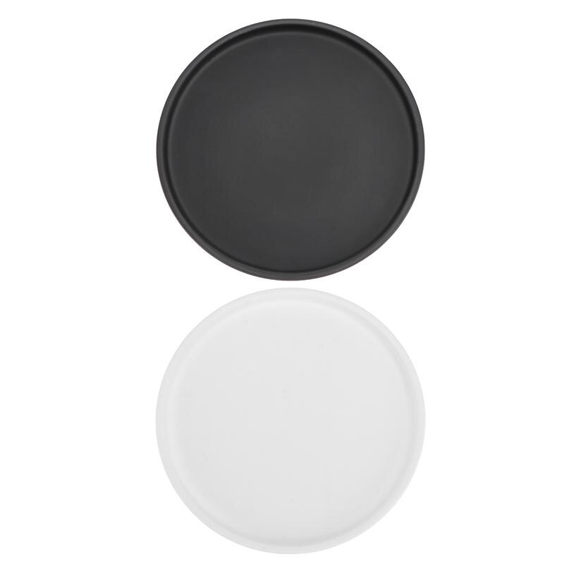 2pcs Base Plate Ceramic Flowerpot Plate Round Flowerpot Tray for Garden Plant Home