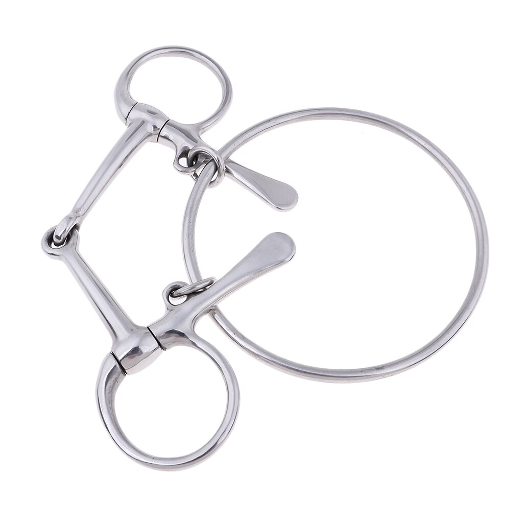 4-rings pessoa dubbel snaffle bit voor Premier Equine paarden