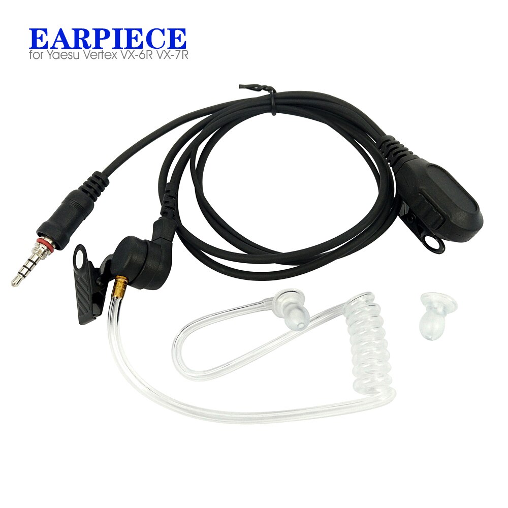 Auricular PTT con tubo de aire para walkie-talkie, Radio bidireccional, para Yaesu Vertex VX-6R, VX-7R, VX6R, VX7R, FT-270, FT-270R, VX-127, VX-170