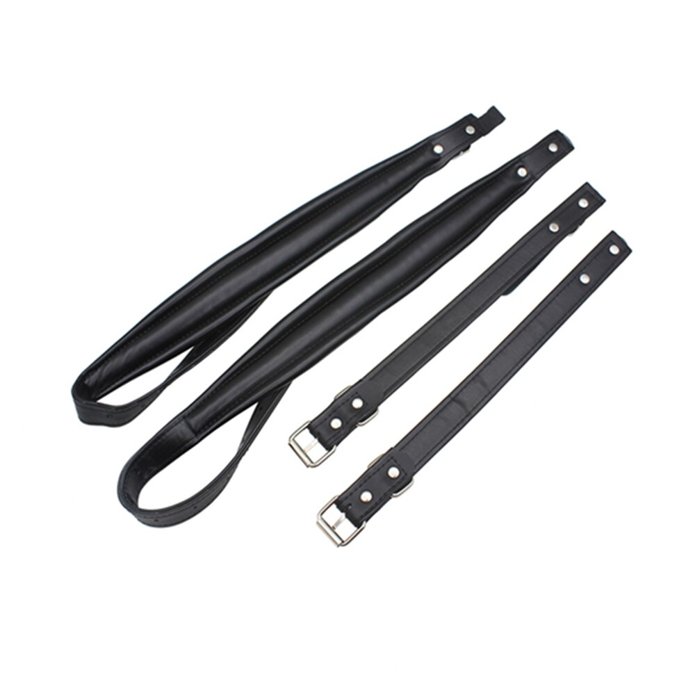 One Pair Adjustable Synthetic Leather Accordion Shoulder Straps for 16-120 Bass Accordions Keyboard Instruments: black