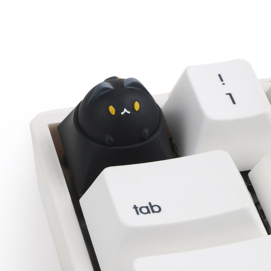 Keycap Hammer Bubble Cat Artisan, Compatible con interruptores Cherry MX, negro, amarillo, verde, azul, rojo, rosa, para teclados mecánicos