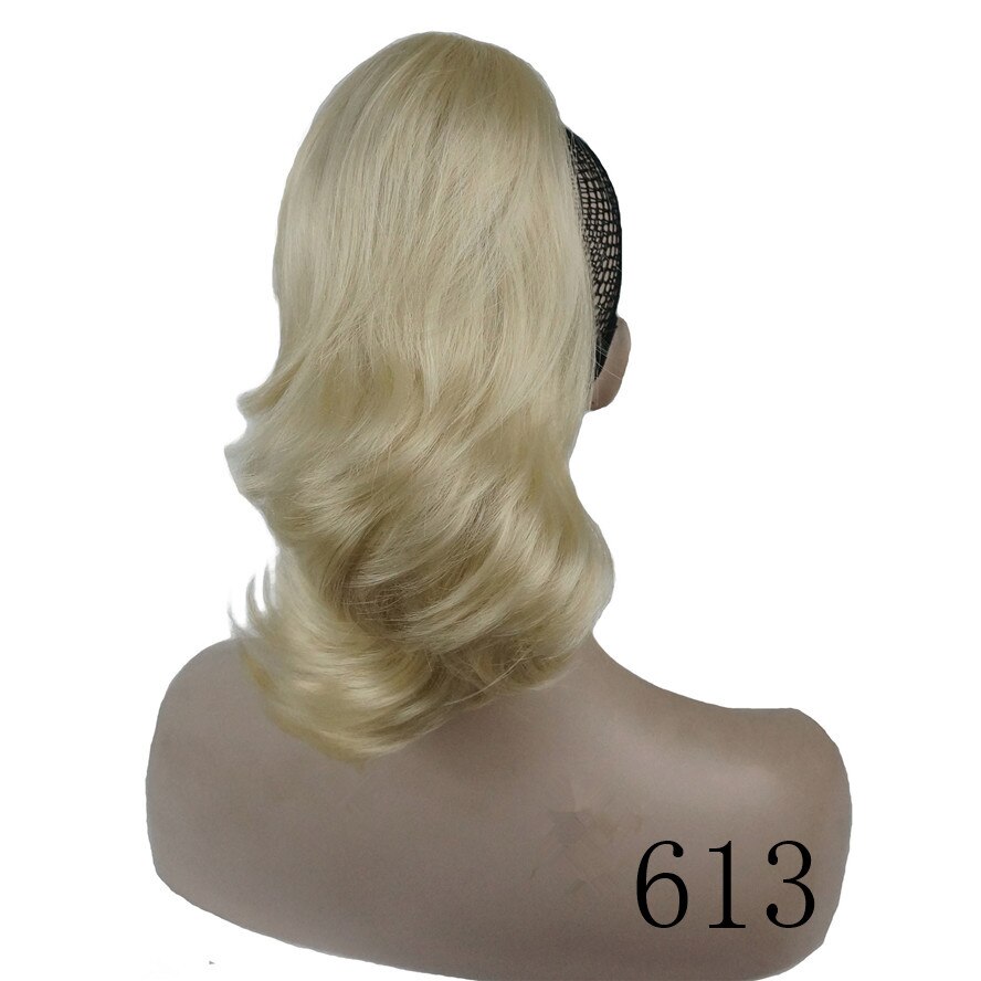 Strongbeauty crush claw clip hestehale hairpiec kort rett dobbeltbruk stylet hårforlengelse syntetisk: 613