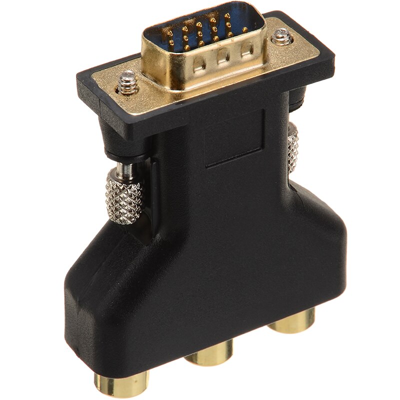 Mayitr rca vga liitin muunnin 3 rca rgb video naaras  hd 15- pin vga tyylinen komponenttivideo liitin sovitinpistoke
