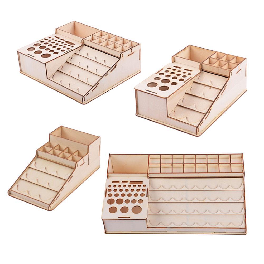 Estante Modular de madera para pintura en , contenedor multifunción de almacenamiento de herramientas, soporte organizador, D9X9,