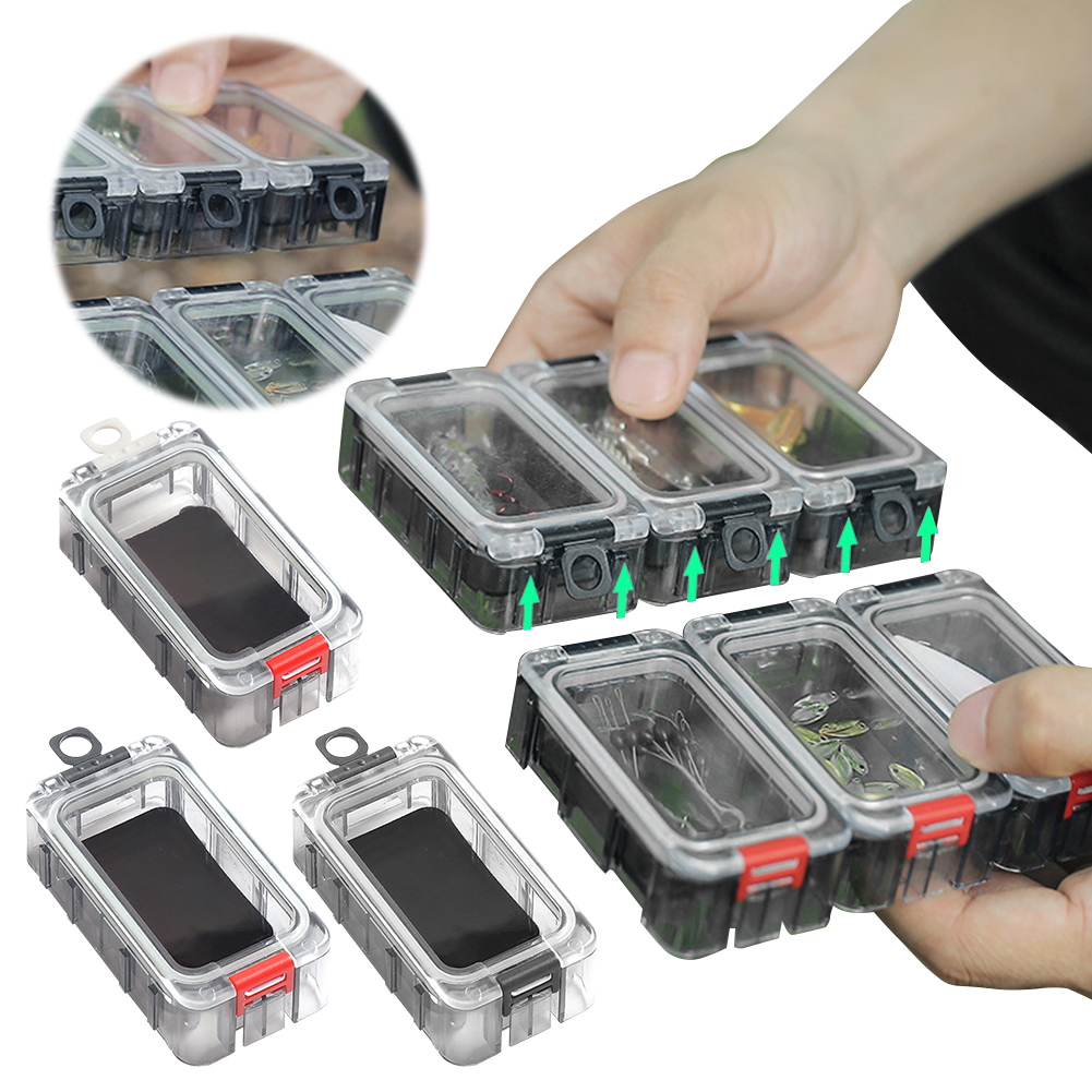 Expandable Fishing Tackle Box Fishing Tool Box with Magnetic Function Fishing Hardware Toolbox Luminous Fishing Accessories