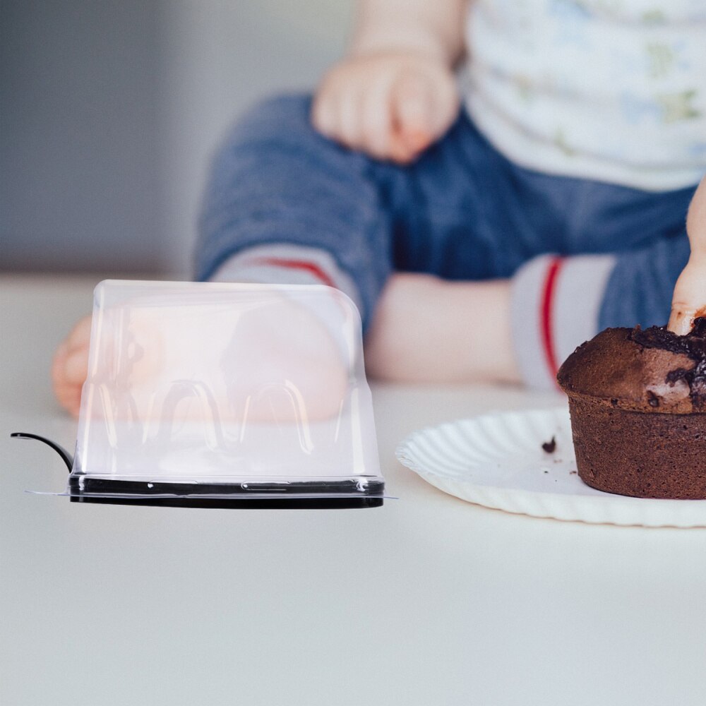 20pcs Transparent Cheese Triangle Cake Dessert Boxes Cake Box