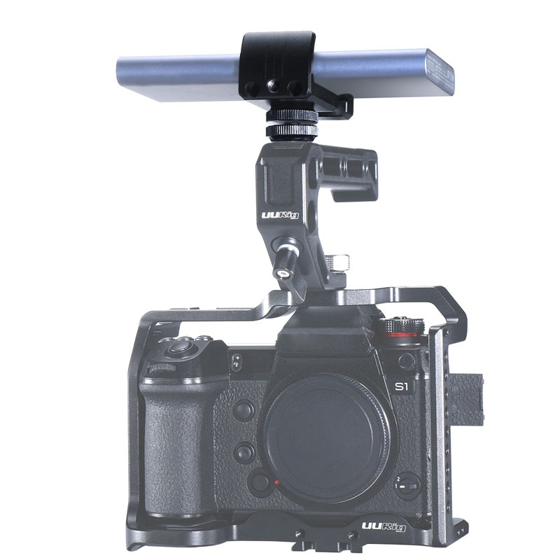 UURig R010 Power Bank DSLR Camera Kooi Bracket Klem Houder Draagbare Aluminium Legering Mobiele Telefoon Uitschuifbare Clip met 1/4 Schroef
