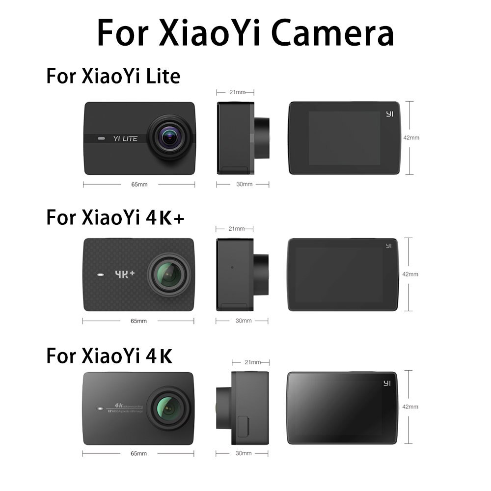 SnowHu for Xiao YI 4K Accessories Kit Set Tripod Monopod Head Cheat Strap Bag Adapter Mount for YI 4K+ for YI Lite Camera GS27