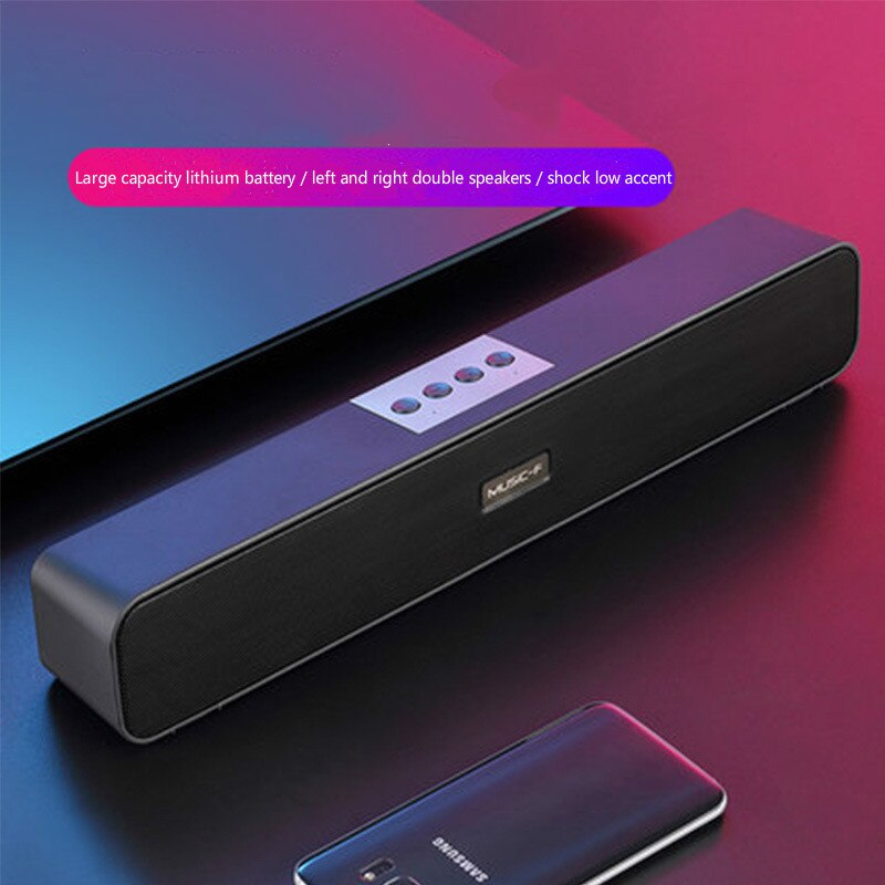 10W Bluetooth soundbar wireless sound bar surround stereo subwoofer home theater sound support PC TV mobile phone U disk TF card