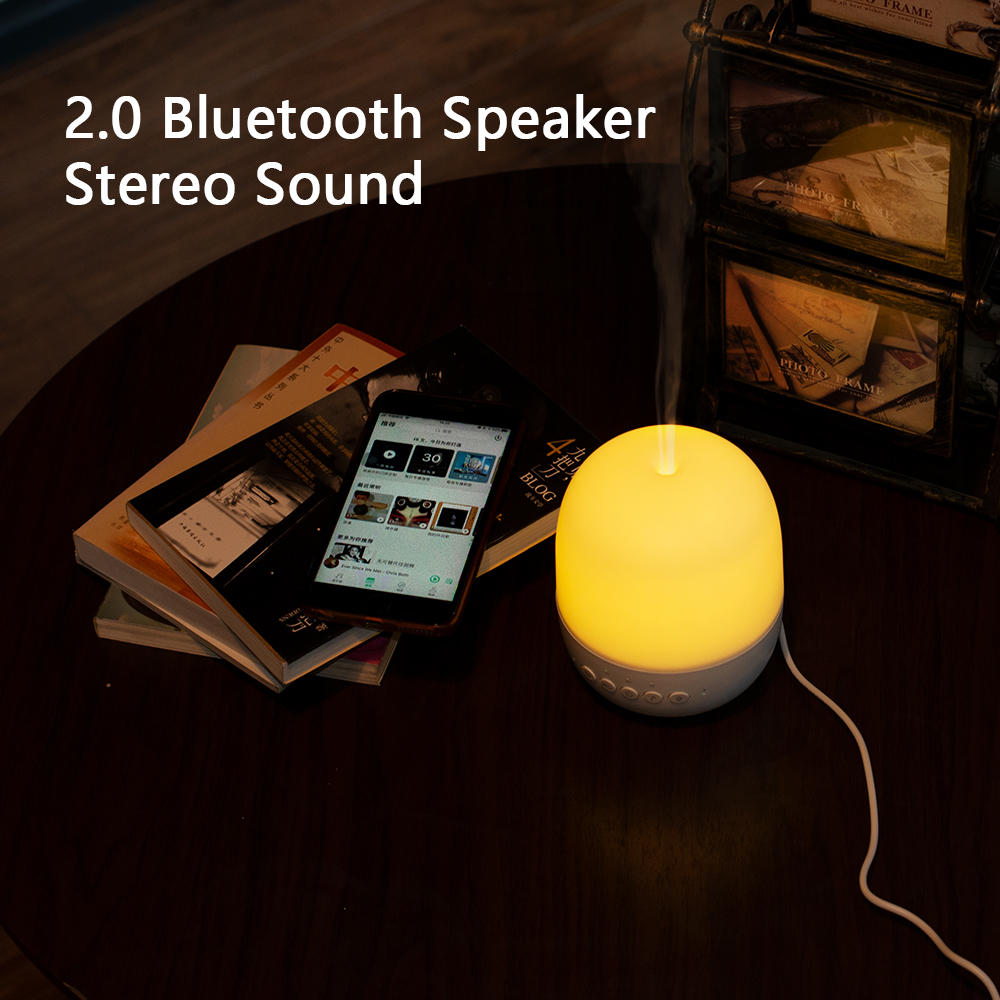 DOSS Smart Aroma Diffuser Lamp Speaker Bluetooth Speaker Stereo Sound Built-in Mic Aroma Air Humidifier with LED lights for Home