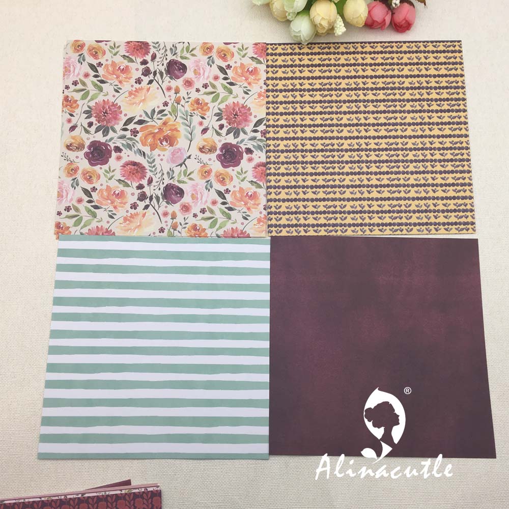 AlinaCraft 24 sheets 6"X6" patterned paper Scrapbooking paper pack handmade craft paper craft Background pad