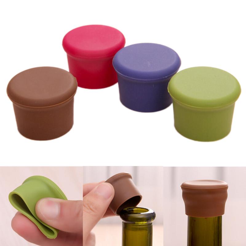 Silicone Wine Bottle Caps Stopper Leak Free Wine Bottle Cap Fresh Keeping Sealers Beer Beverage Closures Bar Accessories