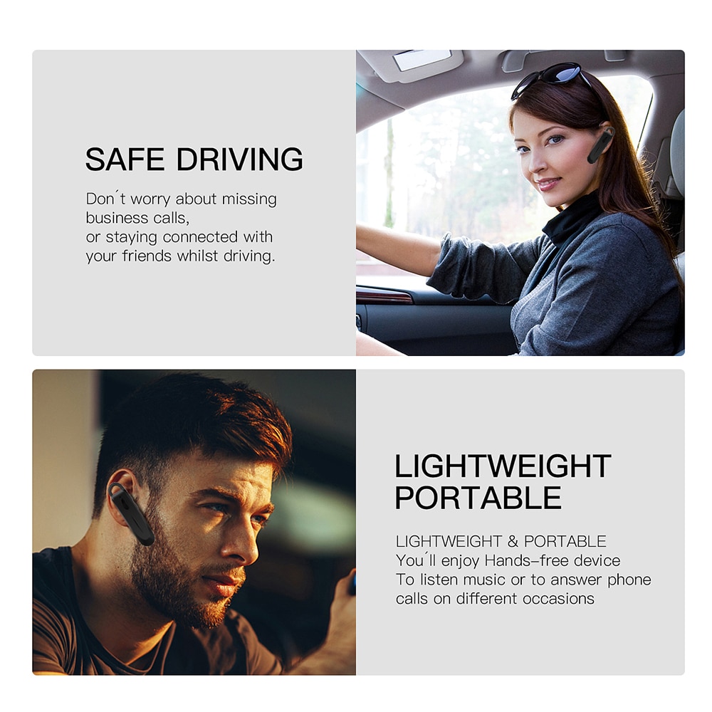 Bluetooth 4,1 Car Kit Mini Wireless Kopfhörer Headset Ohrbügel Hörer Auto Musik Empfänger Sicher Fahren Gerät Ohrhörer