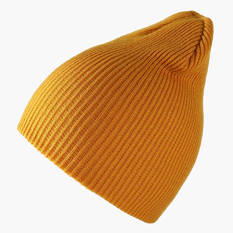 Wintermuts voor dames, meisjesmutsen, damesmutsen, herenmutsen, herfstmuts, zachte warme muts, effen kleur, unisex mutsen: Geel