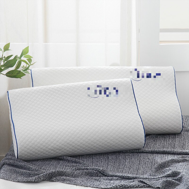 Minneskum seng ortopedisk pute for nakkesmerter sove med brodert putevar nakkepute puter for å sove