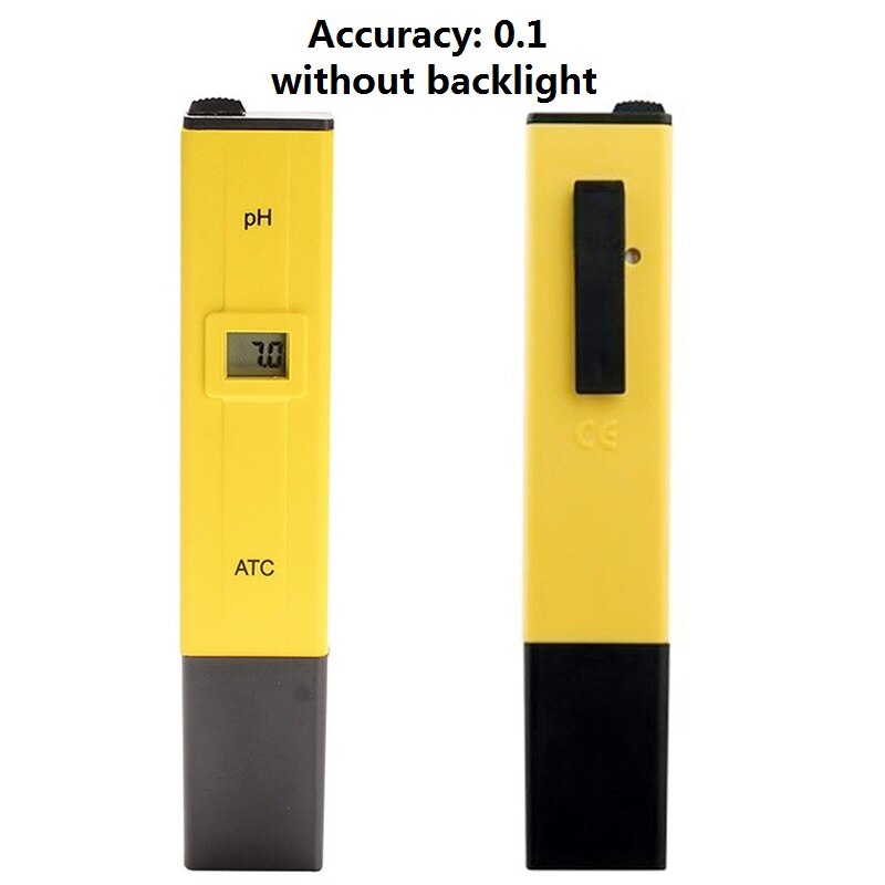 Portable Digital PH Meter Accuracy 0.1 or 0.01-14.0 PH Tester ATC Water PH Monitor for Aquarium Pool Lab PH Test Pen