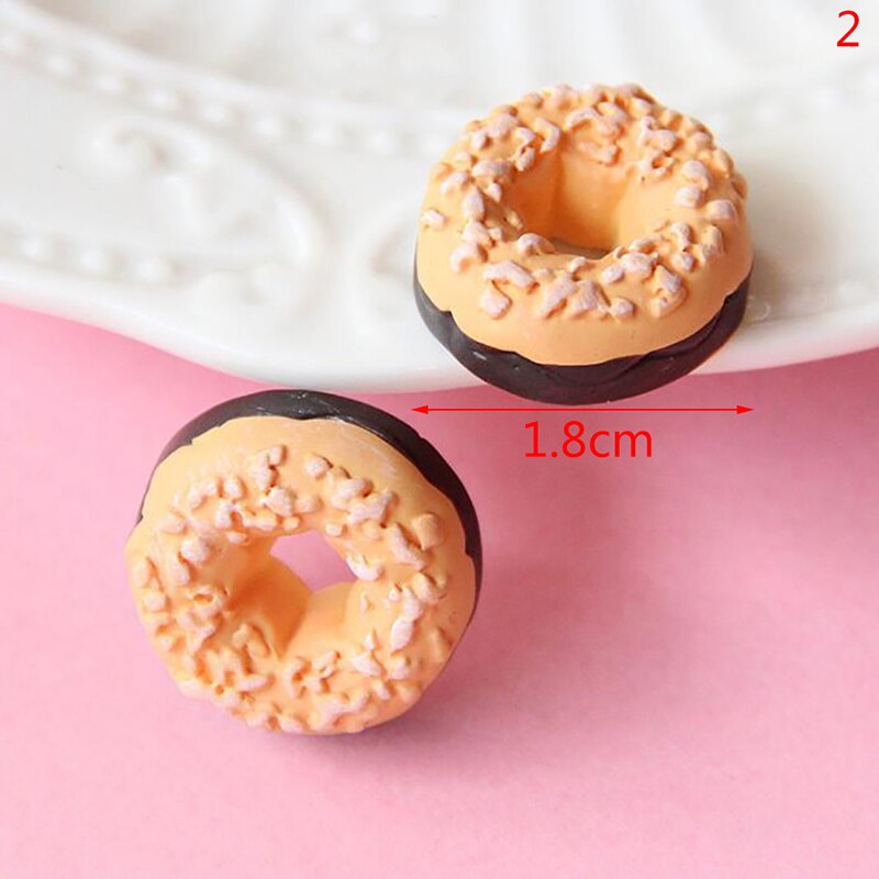 10Pc Leuke Mini Candy Donut Pop Voedsel Pretend Play Poppenhuis Miniatuur Thuis Craft: YL2