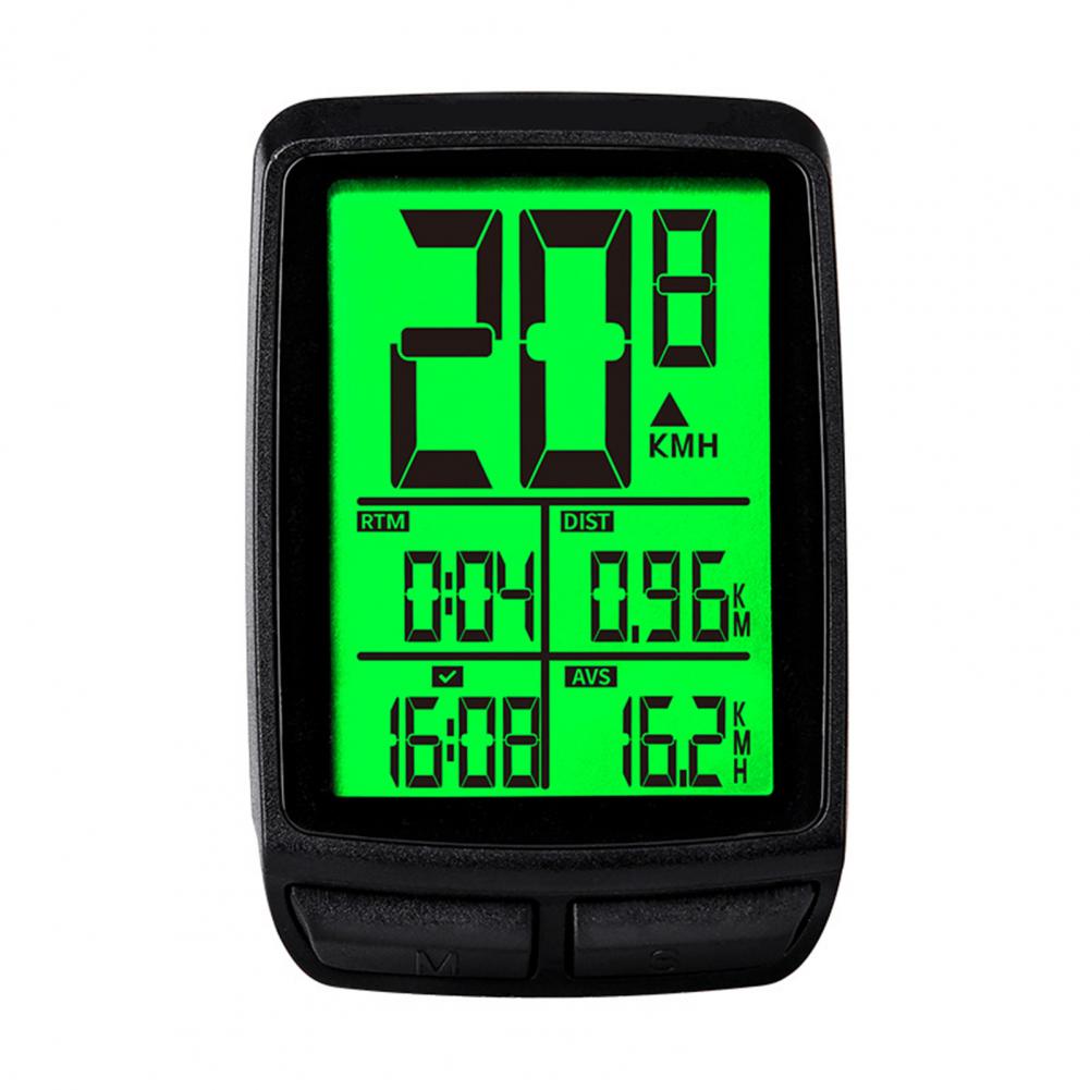 Compteur de vélo sans fil, lumineux, étanche, avec rétro-éclairage, compteur de vitesse, odomètre, chronomètre