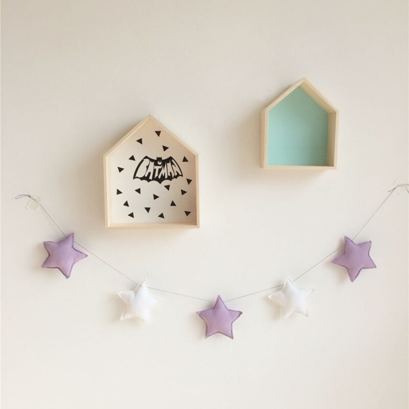 Guirnaldas de estrellas nórdicas hechas a mano para habitación de bebé, decoraciones de pared para habitación de niños, accesorios de fotografía, los mejores , novedad: 6