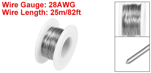 uxcell Heating Resistor Wire Nichrome Resistance Wires for Heating Elements 0.1-0.3mm dia: 0.3mmx82ft DxL