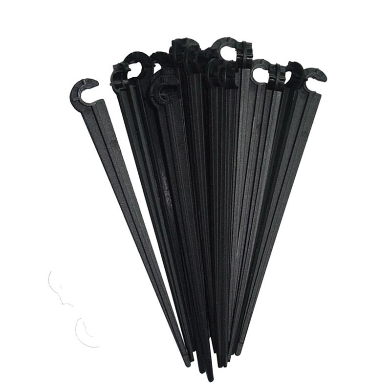 BESTOYARD 100 Uds soporte estacas plástico duradero sólido extraíble varilla fija para camas de flores vegetales manguera hierbas