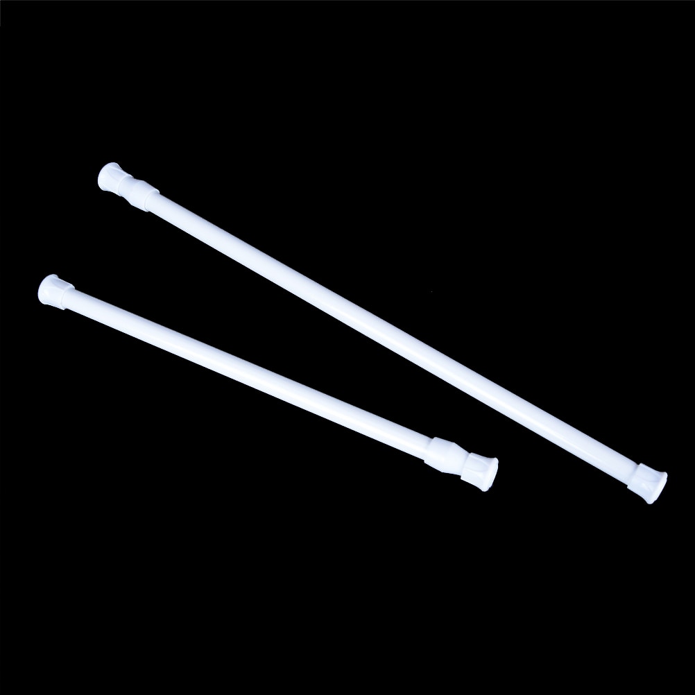 Adjustable Metal Curtain Rod Spring Loaded Bathroom Bar Shower Extendable Telescopic Poles Rail Hanger Rods