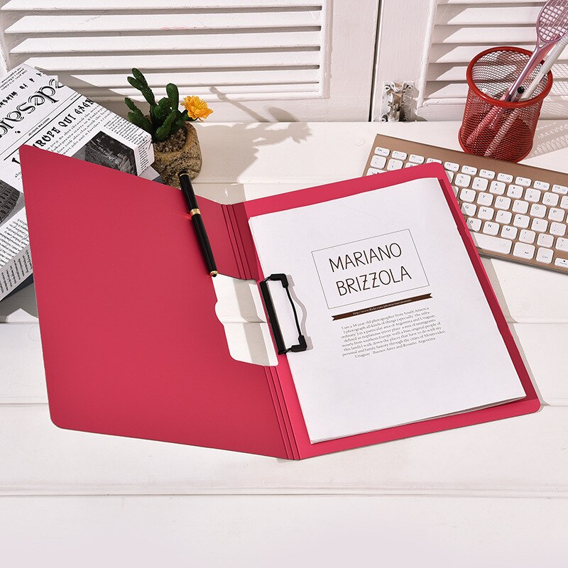 Simple office writing board clip multi-function folder can turn pages plastic board clip office data folder office supplies