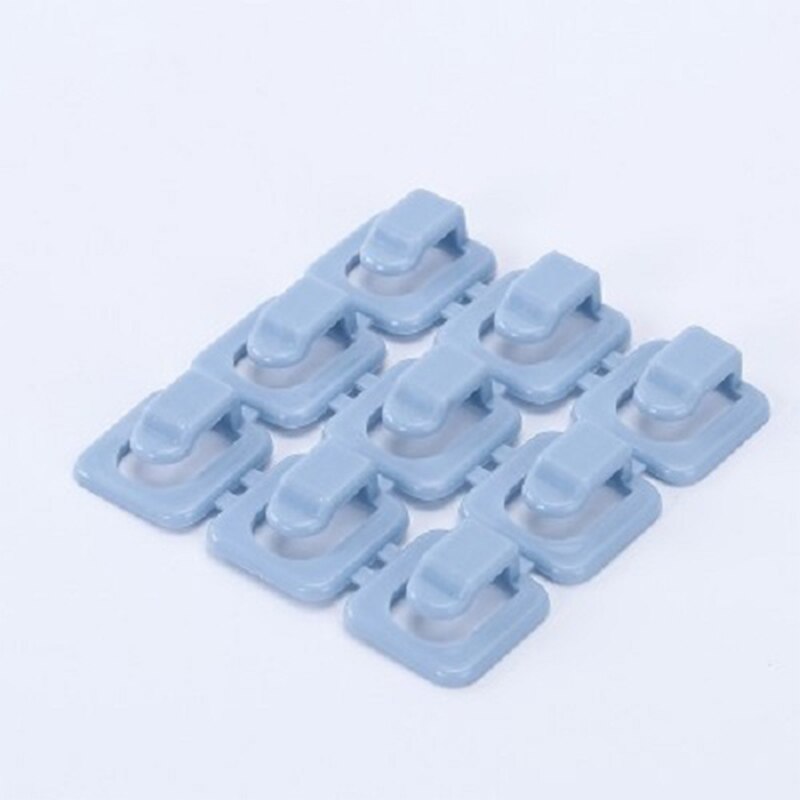Fastgørelsesklemme wire clip bordplade væg wire fiksering selvklæbende wire clip wire net finish finish clip wire management organizer: Blå