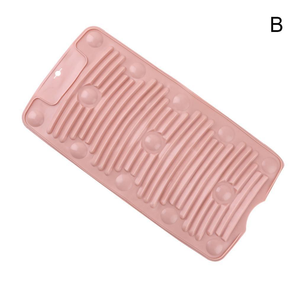 Washboard Anti Slip Washing Board Portable Laundry Plate Mat Cleaning Collapsible Household Cleaning Laundry Silic U8Z9: pink