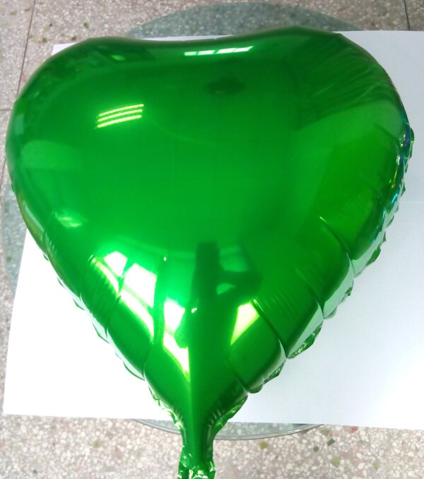 Event feestartikelen Hart folie ballonnen Helium opblaasbare gouden kleur 24inch Bruiloft gunsten 20 stuks/partij: green