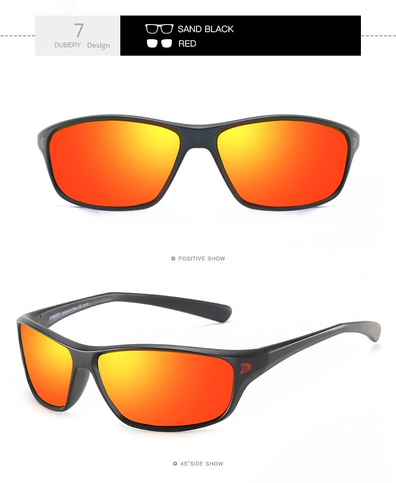Mænd uv sport solbriller polariserede briller fiskeri mand til udendørs vandring rejser cykling briller universelle briller: Himmelblå