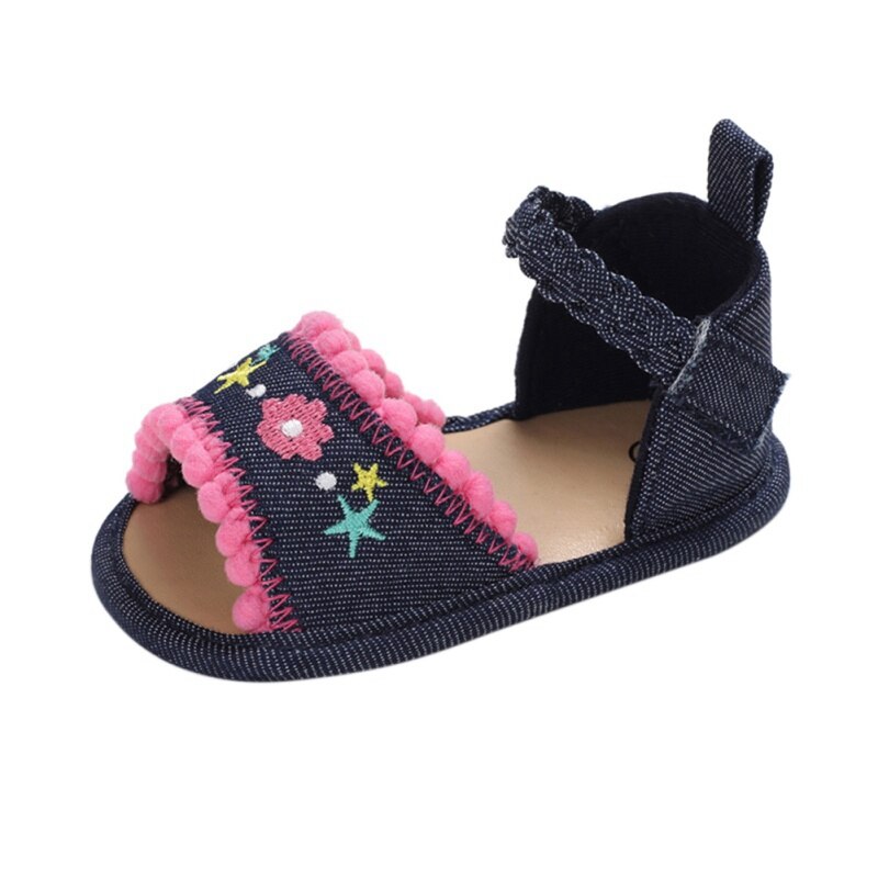 été bébé enfant filles fleurs imprimer respirant en cuir anti-dérapant sandales à semelles souples enfant en bas âge fille chaussures: DL / 13-18 mois