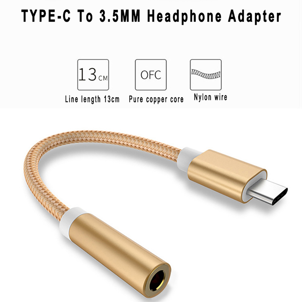 USB Type C to 3.5mm Female Earphone Adapter Converter Jack AUX Cable Headphone Adapter 3.5 Audio Cable for iPhone 15 Pro Xiaomi