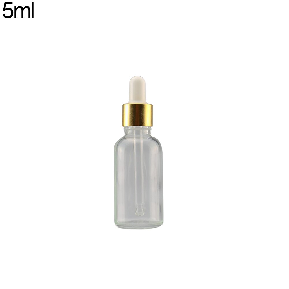 Mini 5ml-100ml Transparent Glass Reagent Liquid Empty Cosmetic Bottle Portable Refillable Bottle Makeup: 5ml