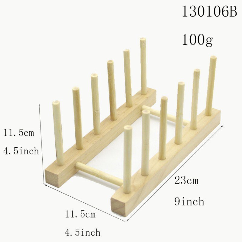 Bamboo Wooden Drainage Dish Rack Kitchen Storage Plates Holder Cabinet Organizer Pot Lid Cutting Board Drying Shelf: 57A6