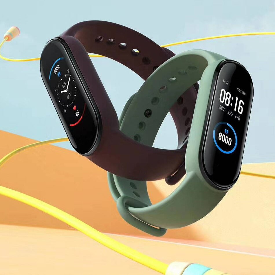 Xiaomi Mi Band 5 Bracelet de Fitness Charge magnétique 24h fréquence cardiaque sommeil REM sieste étape natation Sport moniteur rappeler alarme Miband 5