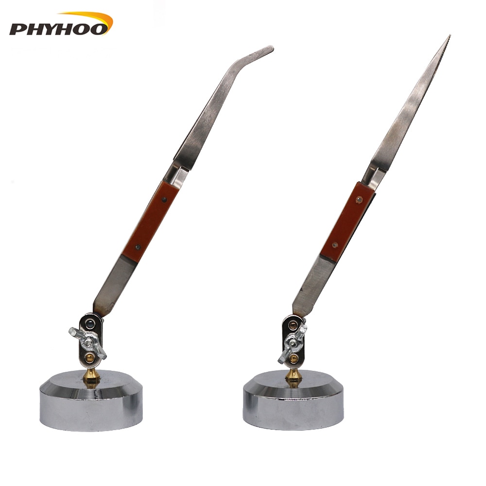 Troisième main avec pince à épiler outil de soudure à verrouillage croisé rotation multi-directionnelle soudage pince auxiliaire outils de fabrication de bijoux