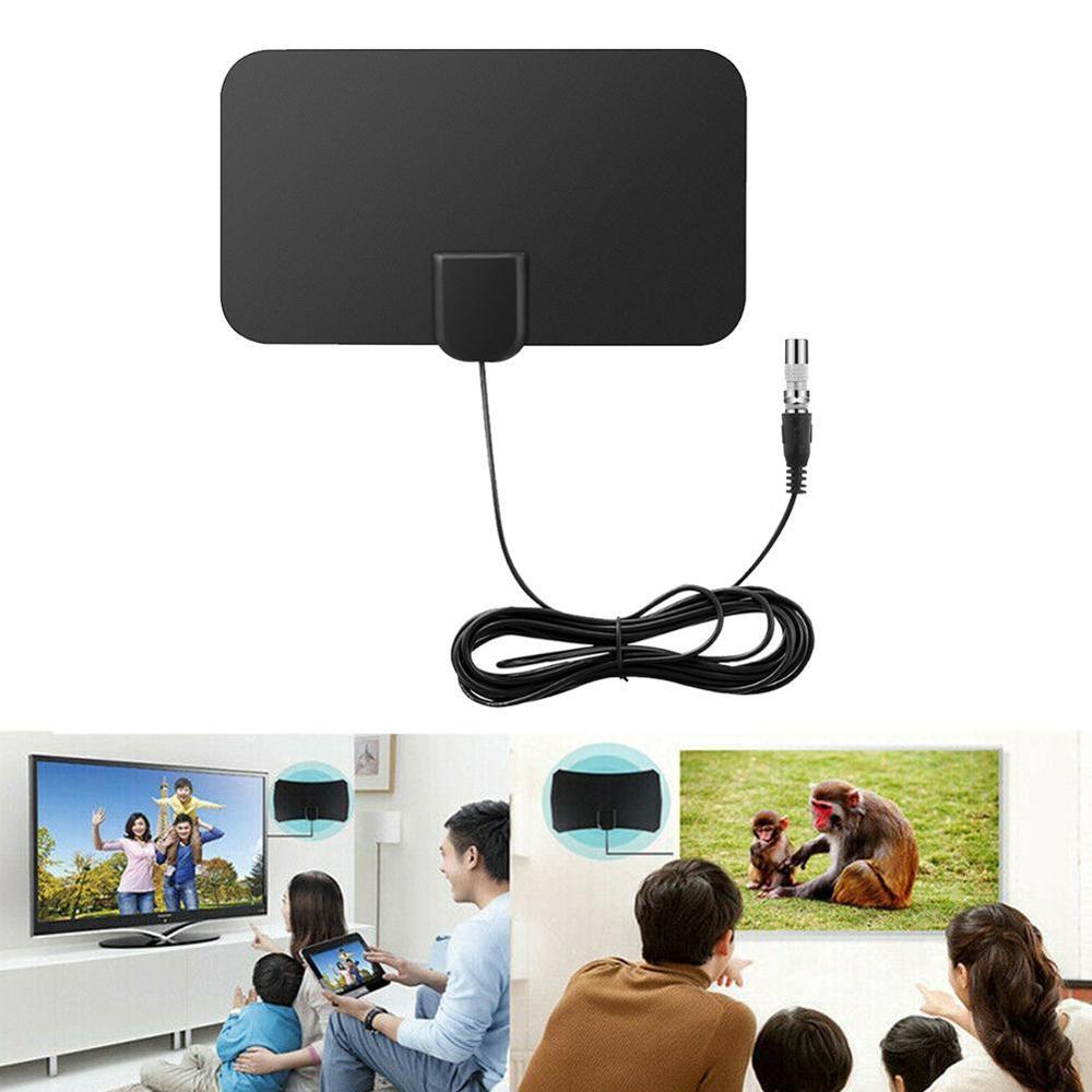 KEBIDUMEI-antena área HD de TV digital 4K 25DB, con euroenchufe y potenciador a 50 millas, activa en interiores y con plano