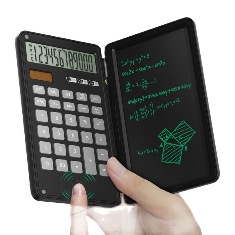 Rekenmachine Fold Science Calculator Schrijfblok Met Liquid Crystal Schrijfblok Student Tekening Pad Studie En Werk