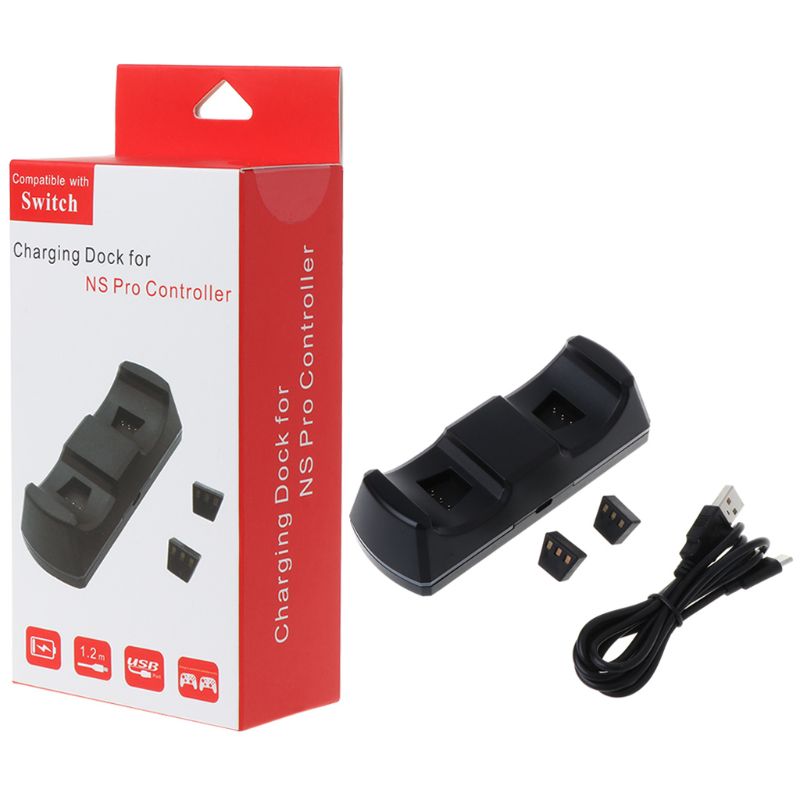 Dual Charging Dock Station for Nintend Switch Pro Gaming Handle Controller Charger Stand with Data Cable Accessories MOLA