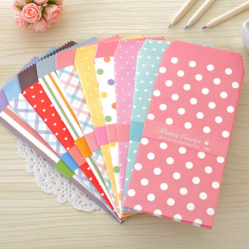 Colorful Envelope Small Craft Envelopes for Letter Invitations 5Pcs/set