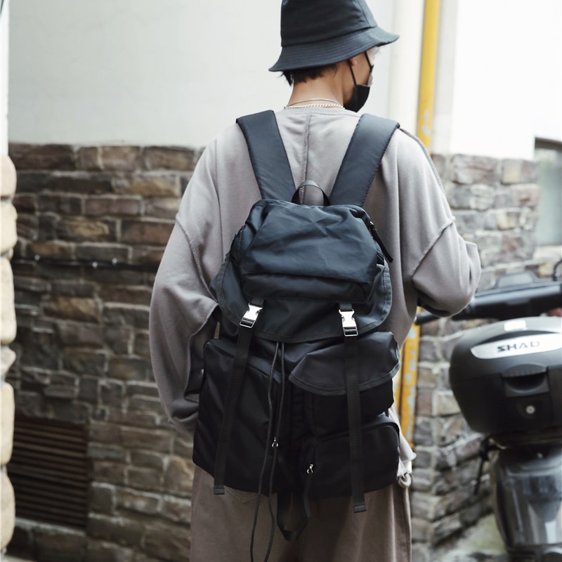 Mochila resistente al agua para hombre y mujer, mochila de viaje multifunción negra, mochila grande informal para ordenador portátil, mochila para el colegio